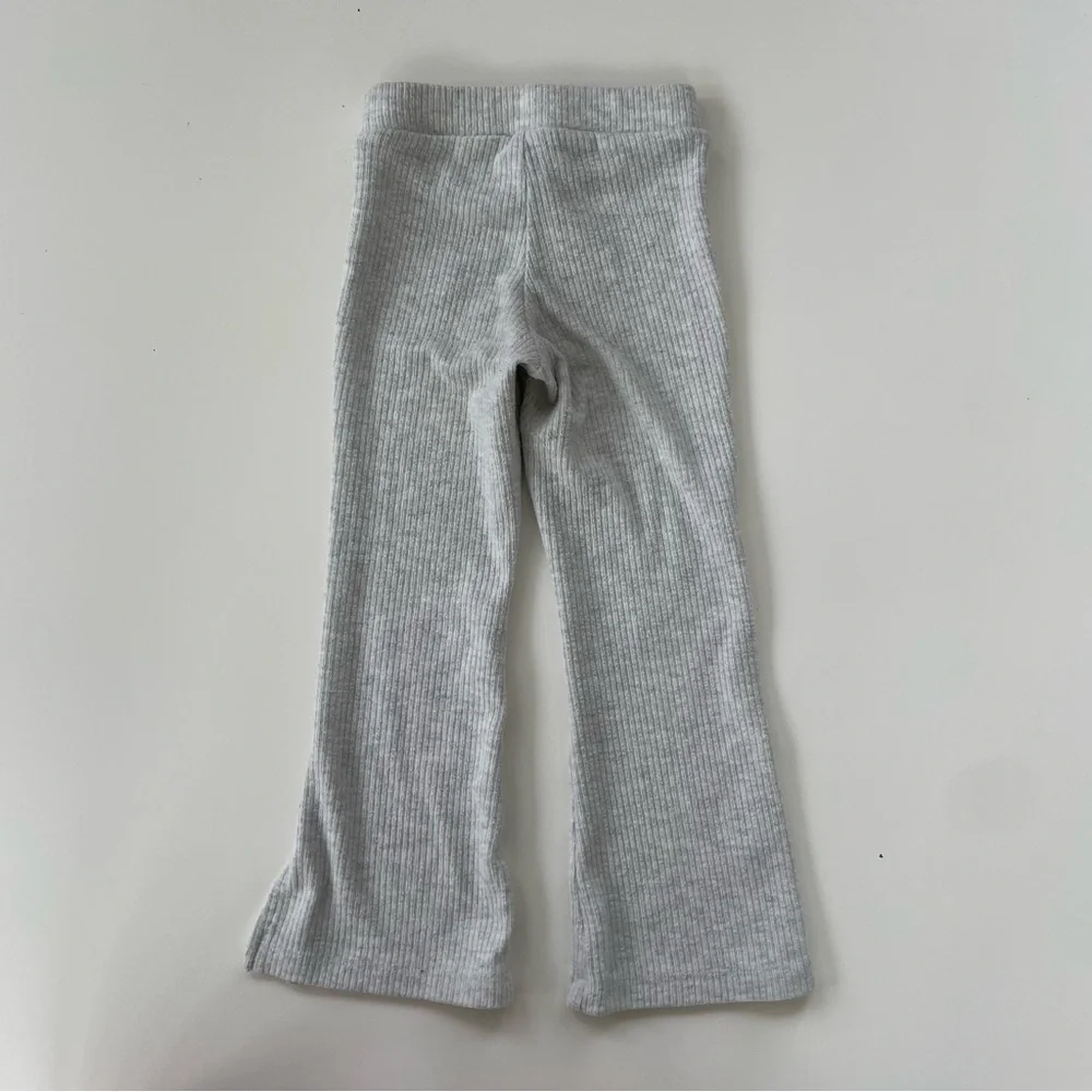 Old Navy Little Girls Grey Gray Cropped Ribbed Hoodie Flare Pant Set Size XS/5